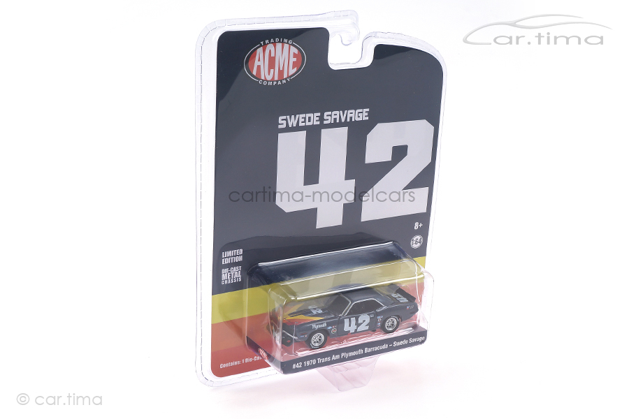 Plymouth Trans Am Barracuda 1970 Swede Savage ACME 1:64 GL-51264