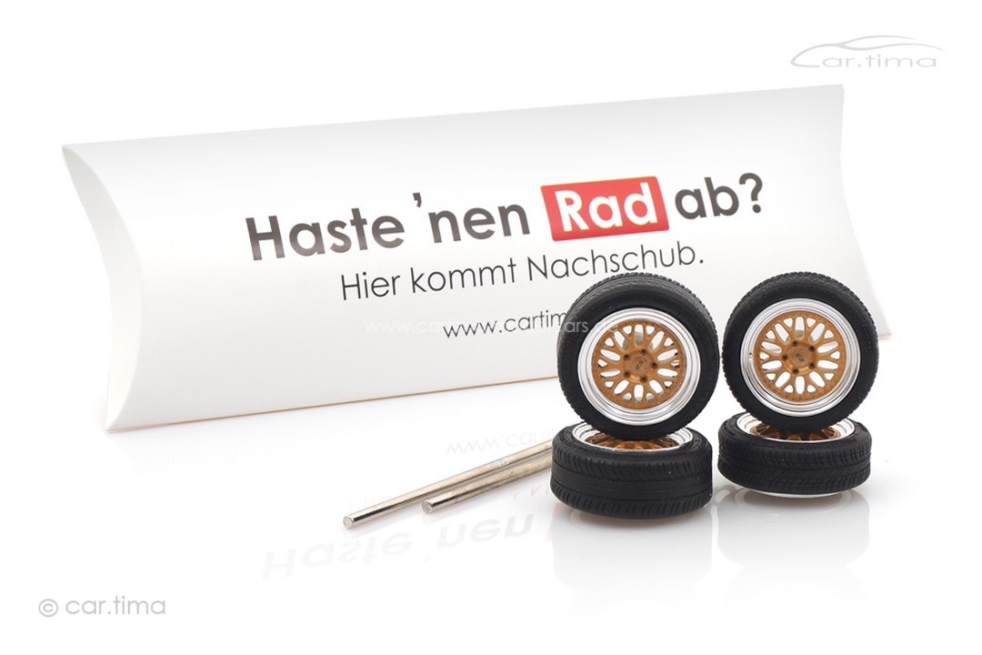 Radsatz/Wheel set Porsche 964 Carrera BBS gold 17" 1:18 CARXXX25009