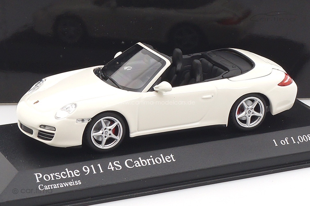 Porsche 911 (997 II) Carrera 4S Cabriolet Carraraweiß Minichamps 1:43 400066431