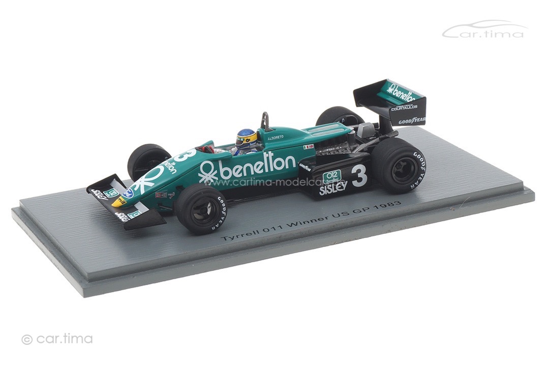 Tyrrell 011 Winner GP USA 1983 Michele Alboreto Spark 1:43 S7286 Tyrrell 011 Winner GP USA 1983 Michele Alboreto Spark 1:43 S7286