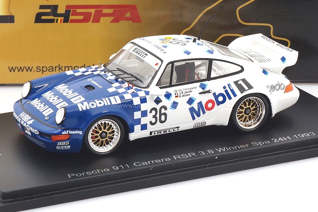 Porsche 911 (964) Carrera RSR 3.8 Winner 24h Spa 1993 Alzen/Fittipaldi/Jarier Spark 1:43 43SPA1993