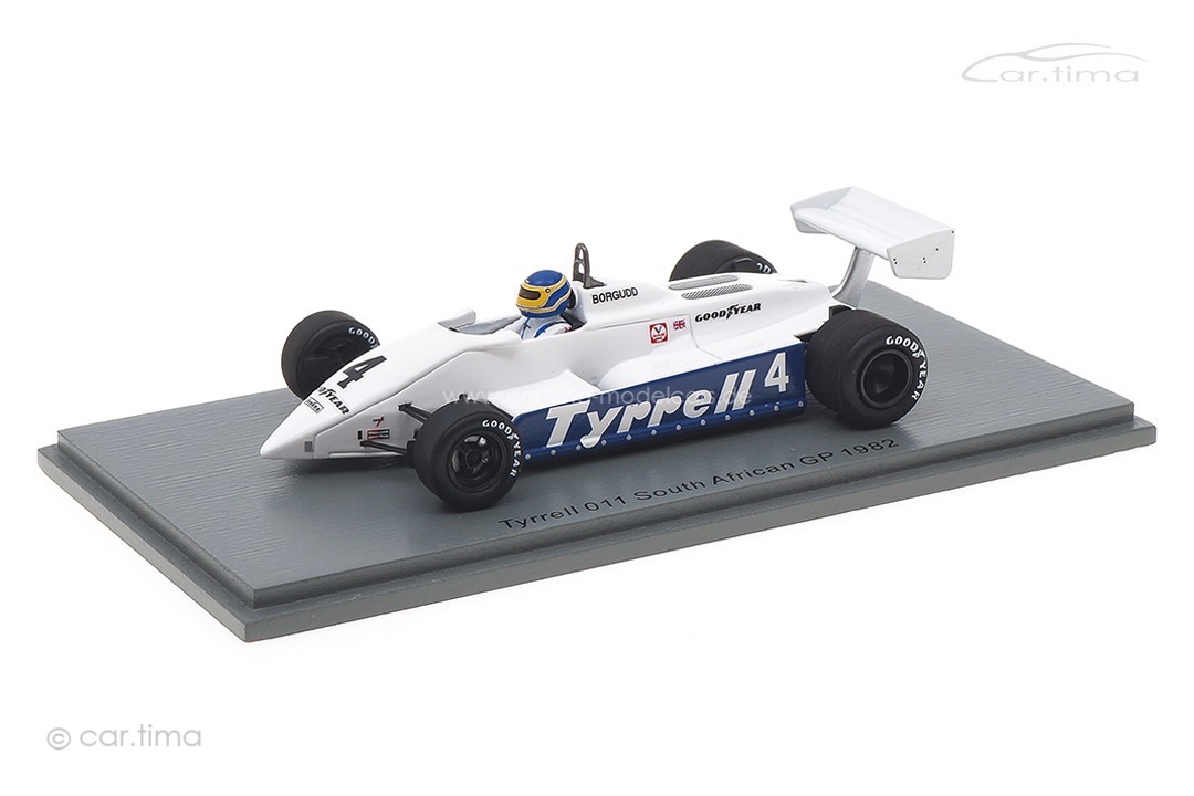 Tyrrell 011 GP Südafrika 1982 Slim Borgudd Spark 1:43 S7282