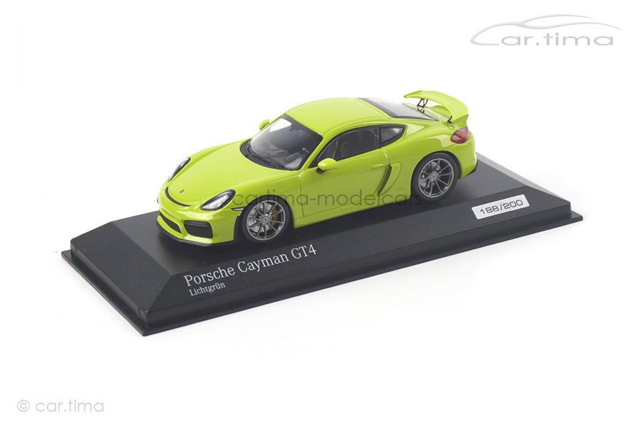 Porsche Cayman GT4 Lichtgrün Minichamps 1:43 CA04316075 Porsche Cayman GT4 Lichtgrün Minichamps 1:43 CA04316075