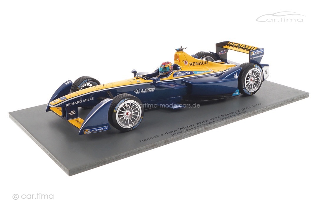 Renault e.dams Formula E Champion 2015-2016 Sebastien Buemi Spark 1:18 18FE02 Renault e.dams Formula E Champion 2015-2016 Sebastien Buemi Spark 1:18 18FE02