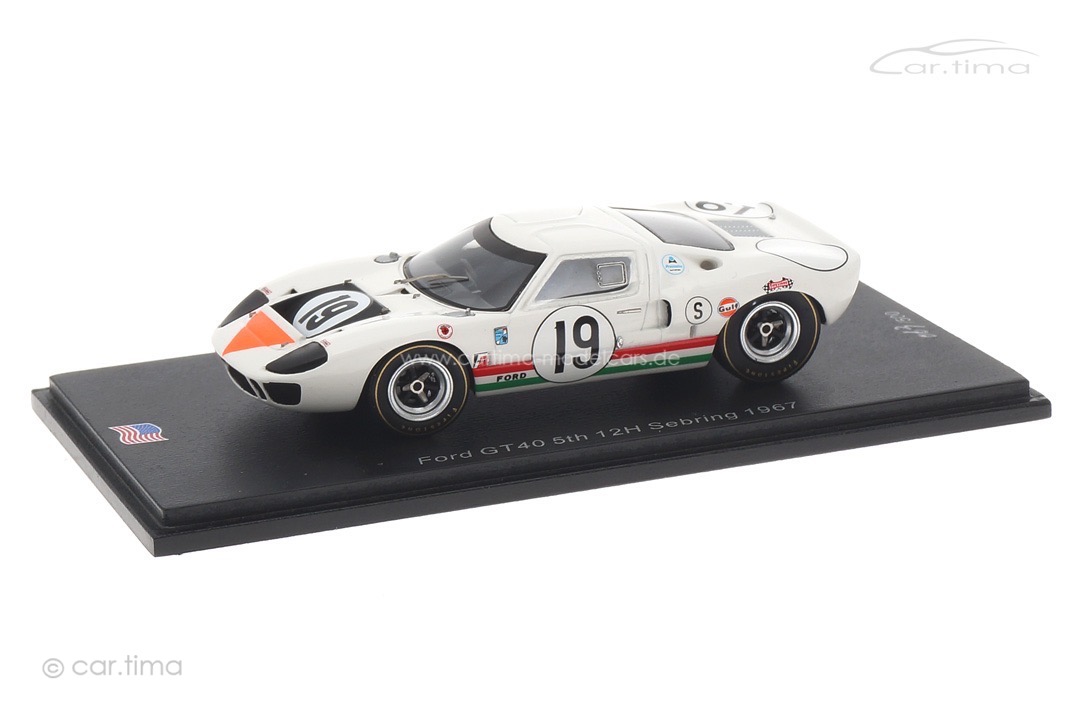 Ford GT40 12h Sebring 1967 Vaccarella/Maglioli Spark 1:43 US252 Ford GT40 12h Sebring 1967 Vaccarella/Maglioli Spark 1:43 US252