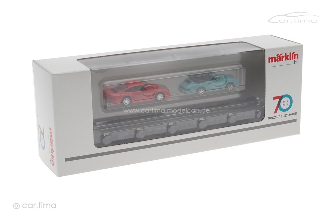 Autotransportwagen 70 Jahre Porsche-Sportwagen 5 Märklin H0 45055