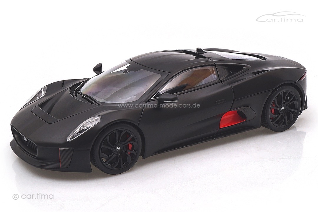 Jaguar C-X75 Satin Black/Gloss Stripes Almost Real 1:18 810605