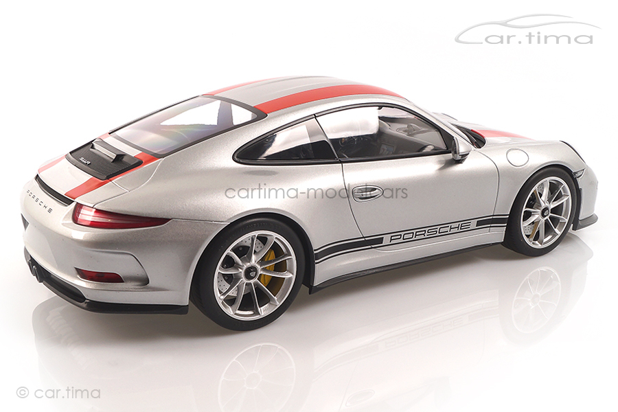 Porsche 911 (991) R GT-silber/Dekorstreifen rot Minichamps 1:12 125066321 Porsche 911 (991) R GT-silber/Dekorstreifen rot Minichamps 1:12 125066321