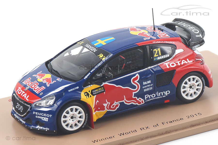 Peugeot 208 Winner World RX Frankreich 2015 Timmy Hansen Spark 1:43 S5198 Peugeot 208 Winner World RX Frankreich 2015 Timmy Hansen Spark 1:43 S5198