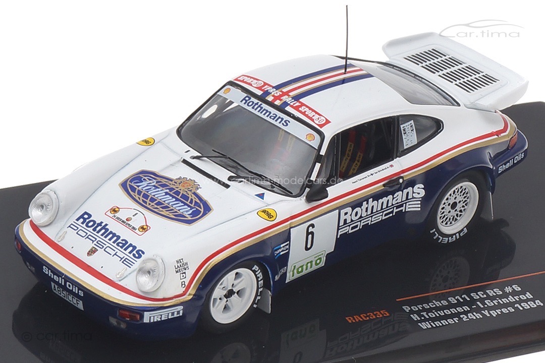 Porsche 911 SC/RS Winner Rallye 24h Ypres 1984 Toivonen/Grindrod IXO 1:43 RAC335LQ Porsche 911 SC/RS Winner Rallye 24h Ypres 1984 Toivonen/Grindrod IXO 1:43 RAC335LQ