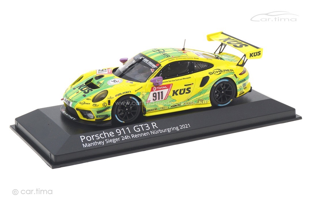 Porsche 911 (991 II) GT3 R Winner 24h Nürburgring 2021 Manthey Grello 1:43 Minichamps Porsche 911 (991 II) GT3 R Winner 24h Nürburgring 2021 Manthey Grello 1:43 Minichamps