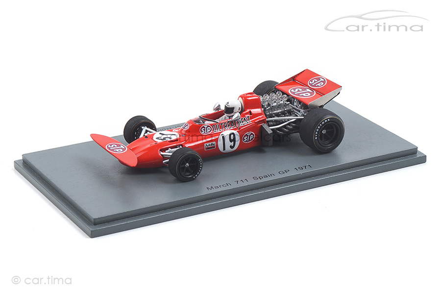 March 711 GP Spanien 1971 Alex Soler-Roig Spark 1:43 S7160 March 711 GP Spanien 1971 Alex Soler-Roig Spark 1:43 S7160