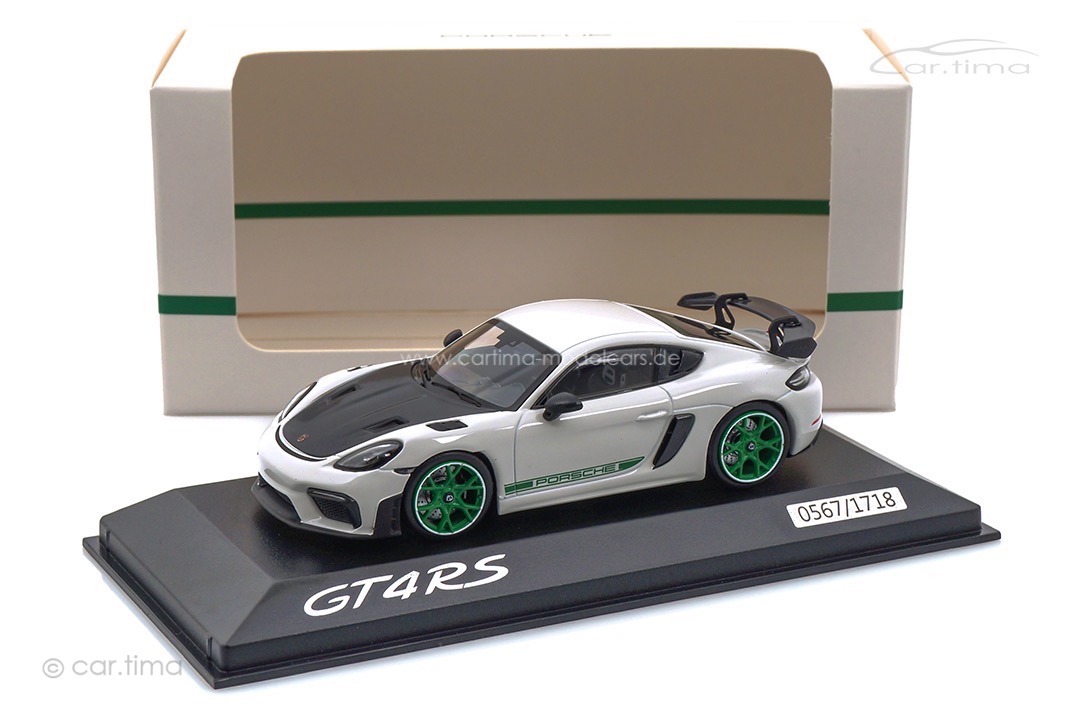Porsche 718 Cayman GT4 RS Tribute weiß/grün Minichamps 1:43 WAP0206010TCAY