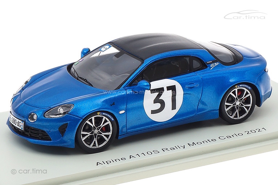 Alpine A110S Rallye Monte Carlo 2021 Esteban Ocon Spark 1:43 S6576 Alpine A110S Rallye Monte Carlo 2021 Esteban Ocon Spark 1:43 S6576
