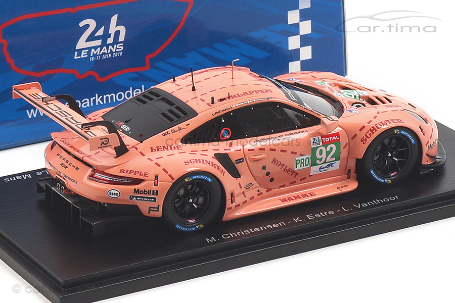 Porsche 911 RSR Winner LMGTE Pro 24h Le Mans 2018 Estre/Vanthoor Spark 1:43 S7033