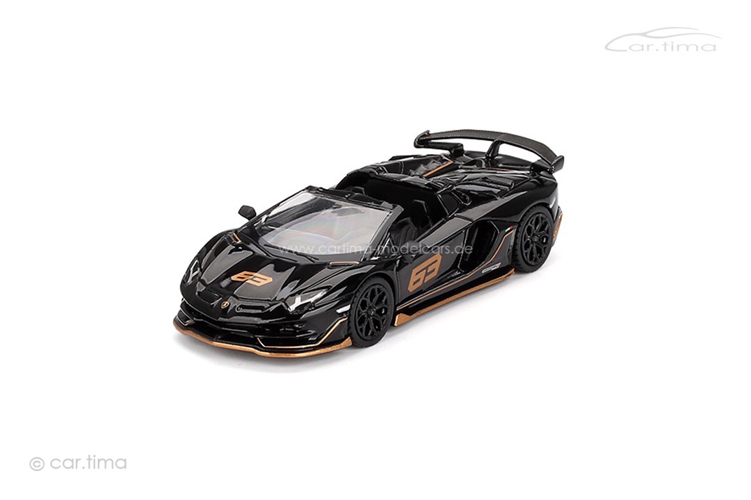 Lamborghini Aventador SVJ 63 Roadster Nero Aldebaran MINI GT 1:64 MGT00803-L