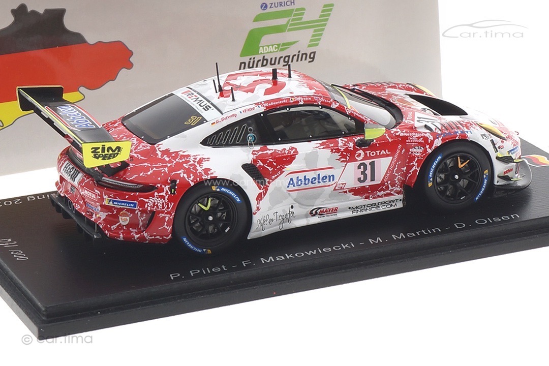 Porsche 911 GT3 R 24h Nürburgring 2021 Makowiecki/Martin/Pilet/Olsen Spark 1:43 SG782 Porsche 911 GT3 R 24h Nürburgring 2021 Makowiecki/Martin/Pilet/Olsen Spark 1:43 SG782