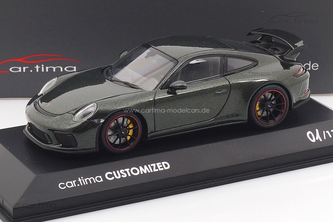 Porsche 911 (991 II) GT3 Oakgrün/Rad schwarz XGT Minichamps car.tima CUSTOMIZED CAC04325013
