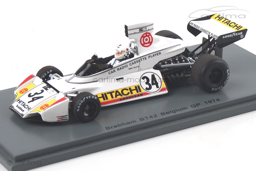 Brabham BT42 GP Belgien 1974 Teddy Pilette Spark 1:43 S4784 Brabham BT42 GP Belgien 1974 Teddy Pilette Spark 1:43 S4784