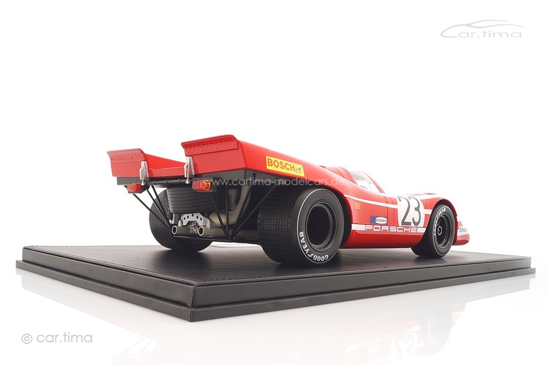 Porsche 917 Winner 24h Le Mans 1970 Originalsignatur Hans Herrmann inkl. Vitrine 1:12