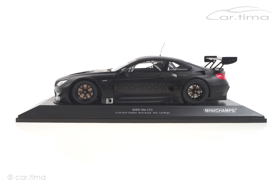 BMW M6 GT3 2016 Plain Body Version schwarz matt Minichamps 1:18 155162610 BMW M6 GT3 2016 Plain Body Version schwarz matt Minichamps 1:18 155162610