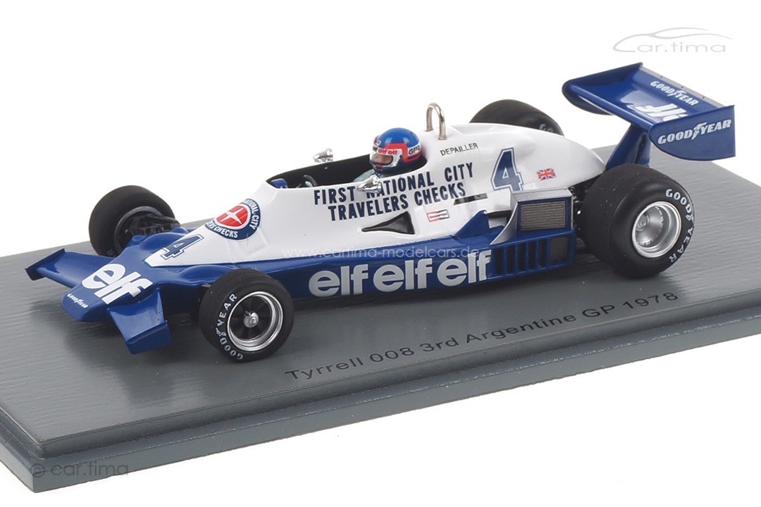 Tyrrell 008 GP Argentinien 1978 Patrick Depailler Spark 1:43 S7236 Tyrrell 008 GP Argentinien 1978 Patrick Depailler Spark 1:43 S7236