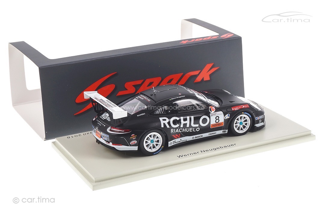 Porsche 911 GT3 Cup Champion Carrera Cup Brasilien 2018 Werner Neugebauer Spark 1:43 S8502 Porsche 911 GT3 Cup Champion Carrera Cup Brasilien 2018 Werner Neugebauer Spark 1:43 S8502