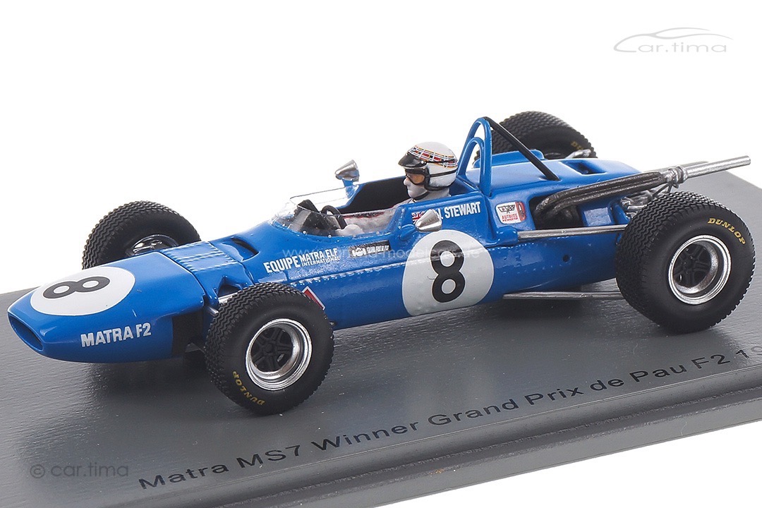 Matra MS7 Winner GP de Pau F2 1968 Jackie Stewart Spark 1:43 SF184 Matra MS7 Winner GP de Pau F2 1968 Jackie Stewart Spark 1:43 SF184