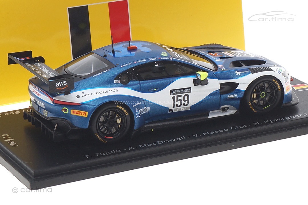 Aston Martin Vantage AMR GT3 24h Spa 2021 Tujula/MacDowall/Hasse Clot/Kjaergaard Spark 1:43 SB442 Aston Martin Vantage AMR GT3 24h Spa 2021 Tujula/MacDowall/Hasse Clot/Kjaergaard Spark 1:43 SB442