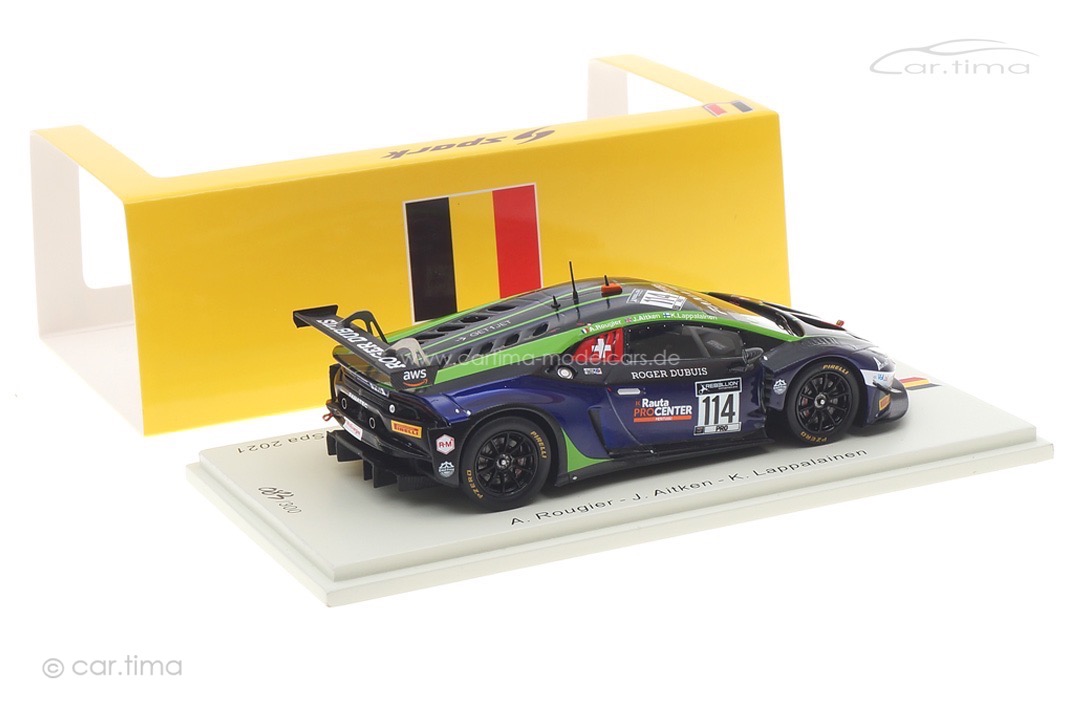 Lamborghini Huracán GT3 Evo 24h Spa 2021 Lappalainen/Aitken/Rougier Spark 1:43 SB477 Lamborghini Huracán GT3 Evo 24h Spa 2021 Lappalainen/Aitken/Rougier Spark 1:43 SB477
