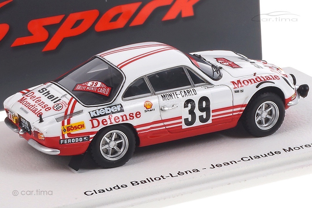 Alpine A110 Rallye Monte Carlo 1973 Ballot-Léna/Morenas Spark 1:43 S6112