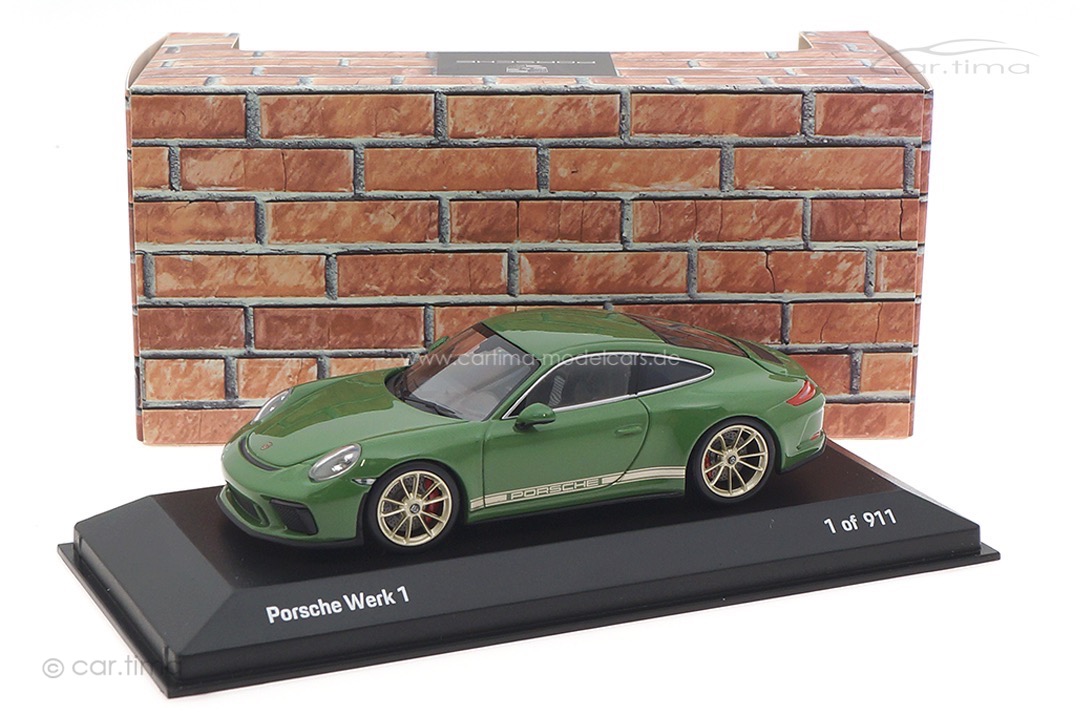 Porsche 911 (991 II) GT3 Touring Auratiumgrün Werk 1 Minichamps 1:43 WAX020200W1