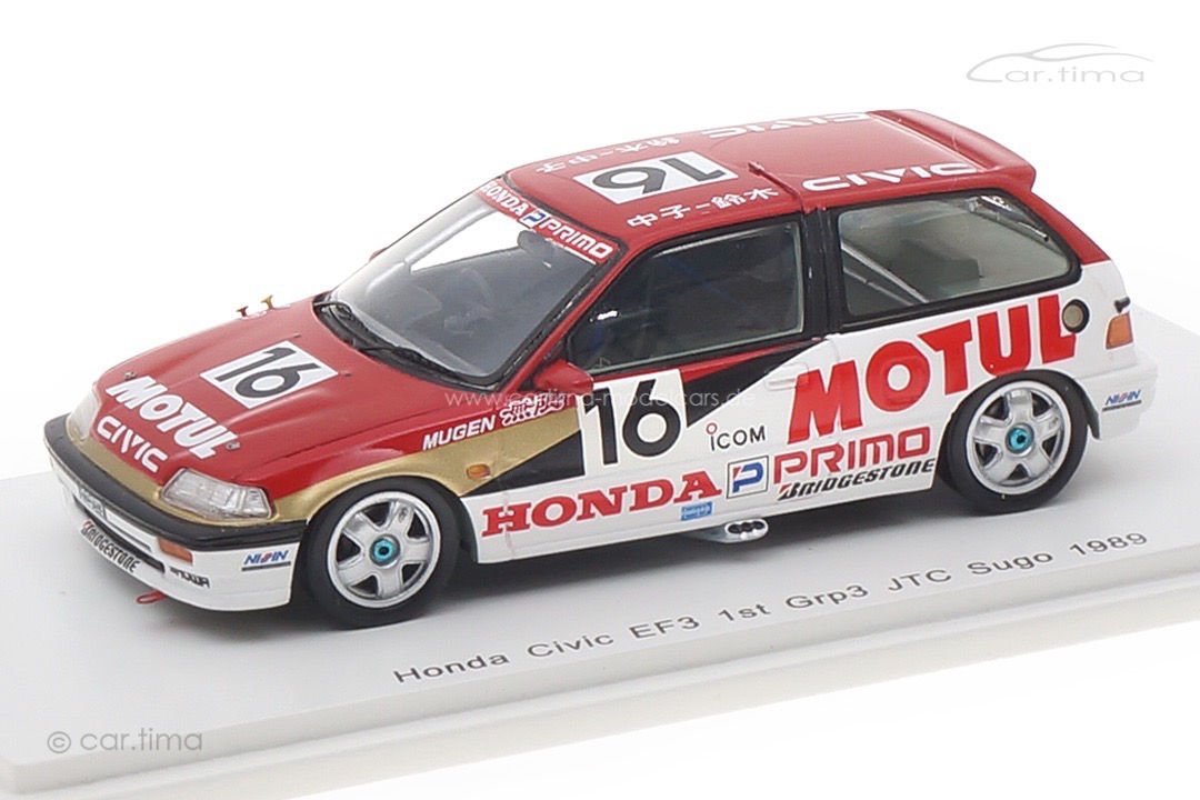Honda Civic EF3 JTC 1989 Nakako/Suzuki Spark 1:43 S5454 Honda Civic EF3 JTC 1989 Nakako/Suzuki Spark 1:43 S5454