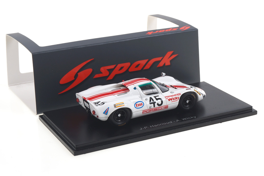 Porsche 910 24h Le Mans 1968 Hanrioud/Wicky Spark 1:43 S4686 Porsche 910 24h Le Mans 1968 Hanrioud/Wicky Spark 1:43 S4686