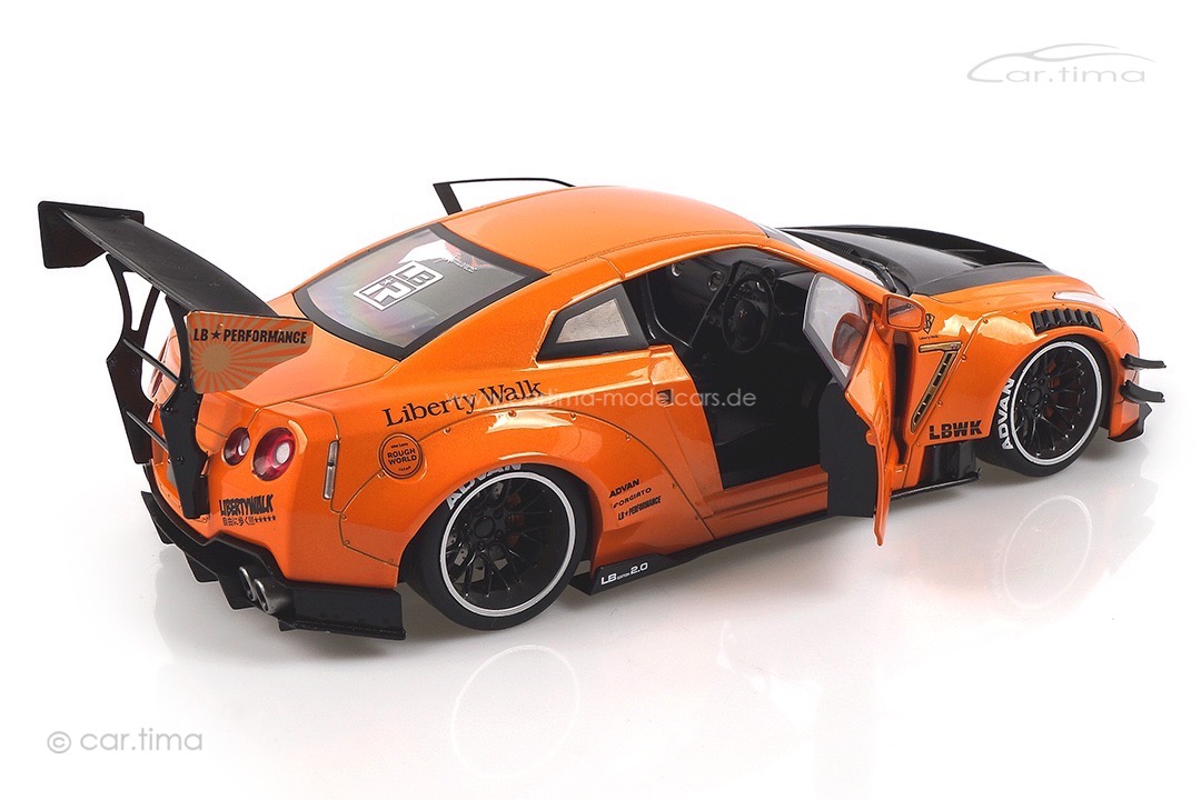 Nissan GTR R35 GTR LB Works orange Solido 1:18 S1805803
