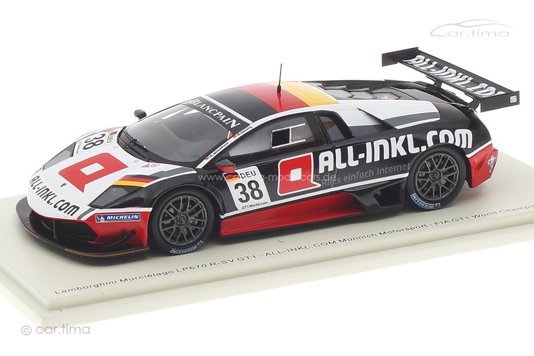 Lamborghini Murciélago LP670 R-SV GT1 FIA GT1 World Championship 2011 Basseng/Winkelhock Spark 1:43 Lamborghini Murciélago LP670 R-SV GT1 FIA GT1 World Championship 2011 Basseng/Winkelhock Spark 1:43