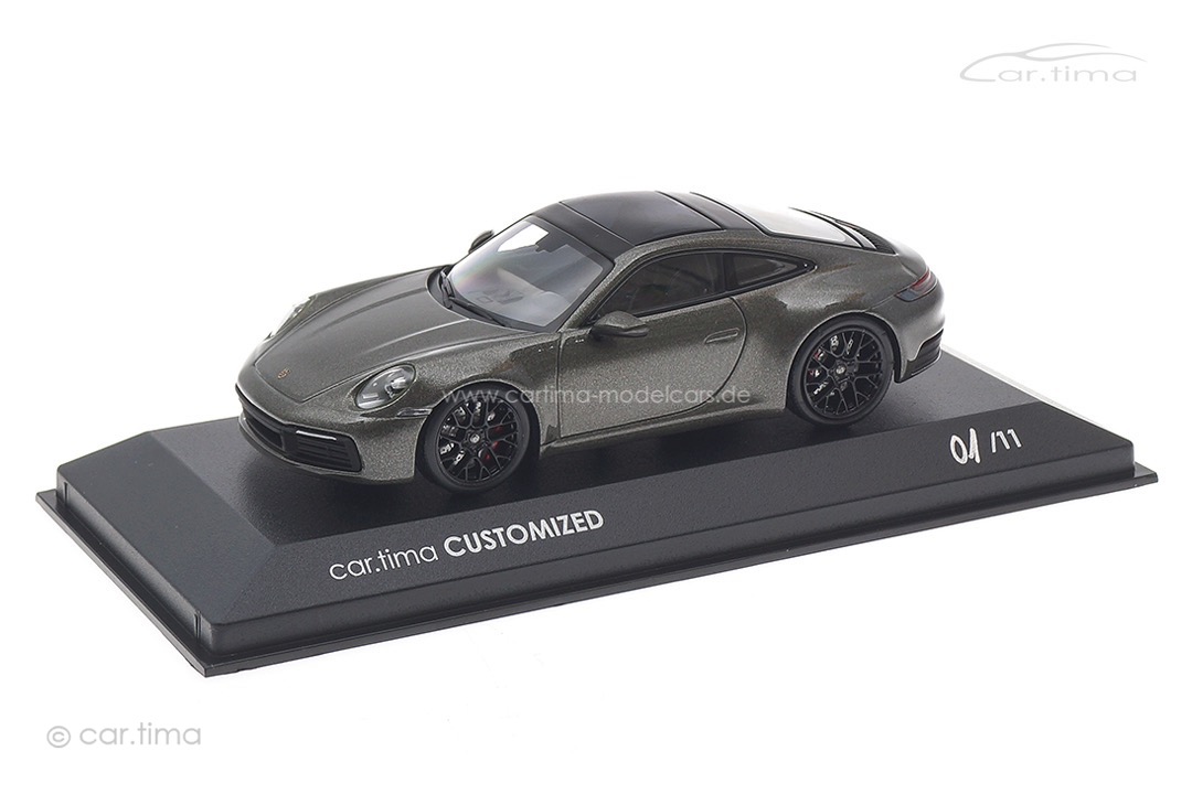 Porsche 911 (992) Carrera 4S Aventuringrünmet./Rad schwarz Minichamps car.tima CUSTOMIZED 1:43 Porsche 911 (992) Carrera 4S Aventuringrünmet./Rad schwarz Minichamps car.tima CUSTOMIZED 1:43