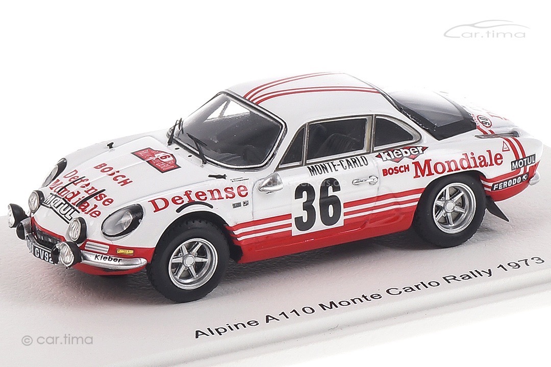 Alpine A110 Rallye Monte Carlo 1973 Wollek/Thimonier Spark 1:43 S6111 Alpine A110 Rallye Monte Carlo 1973 Wollek/Thimonier Spark 1:43 S6111