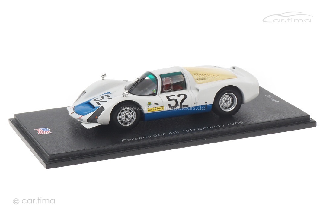 Porsche 906 12h Sebring 1966 Herrmann/Buzzetta/Mitter Spark 1:43 US266 Porsche 906 12h Sebring 1966 Herrmann/Buzzetta/Mitter Spark 1:43 US266