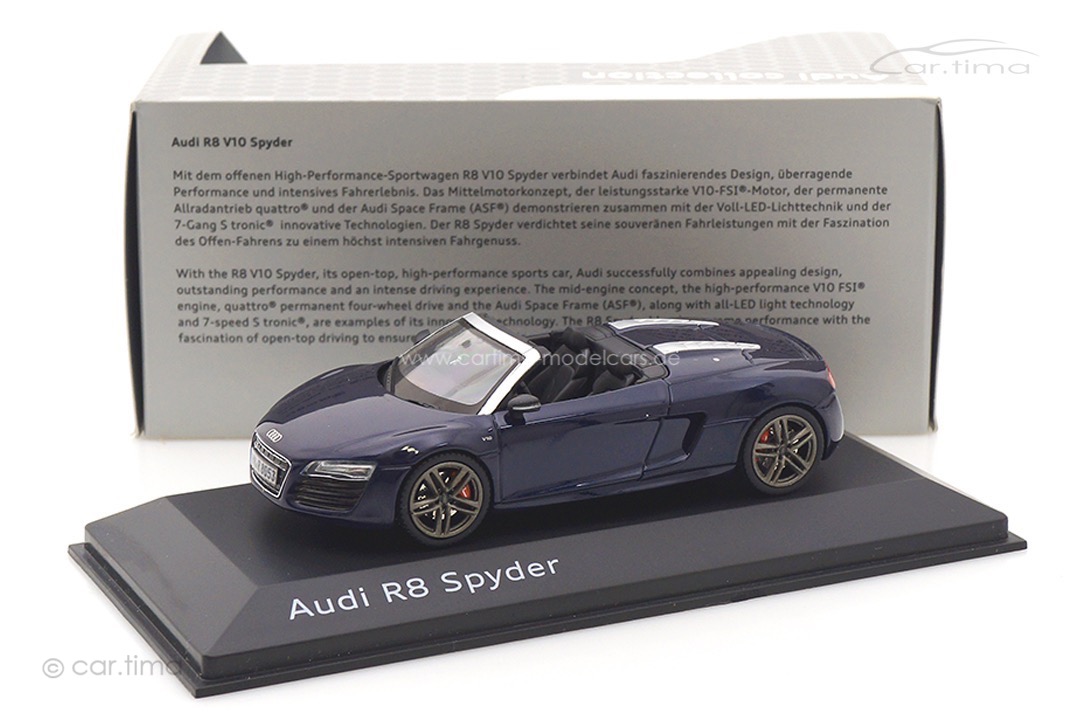 Audi R8 Spyder Estorilblau quattro GmbH 1:43 501.12.185.23