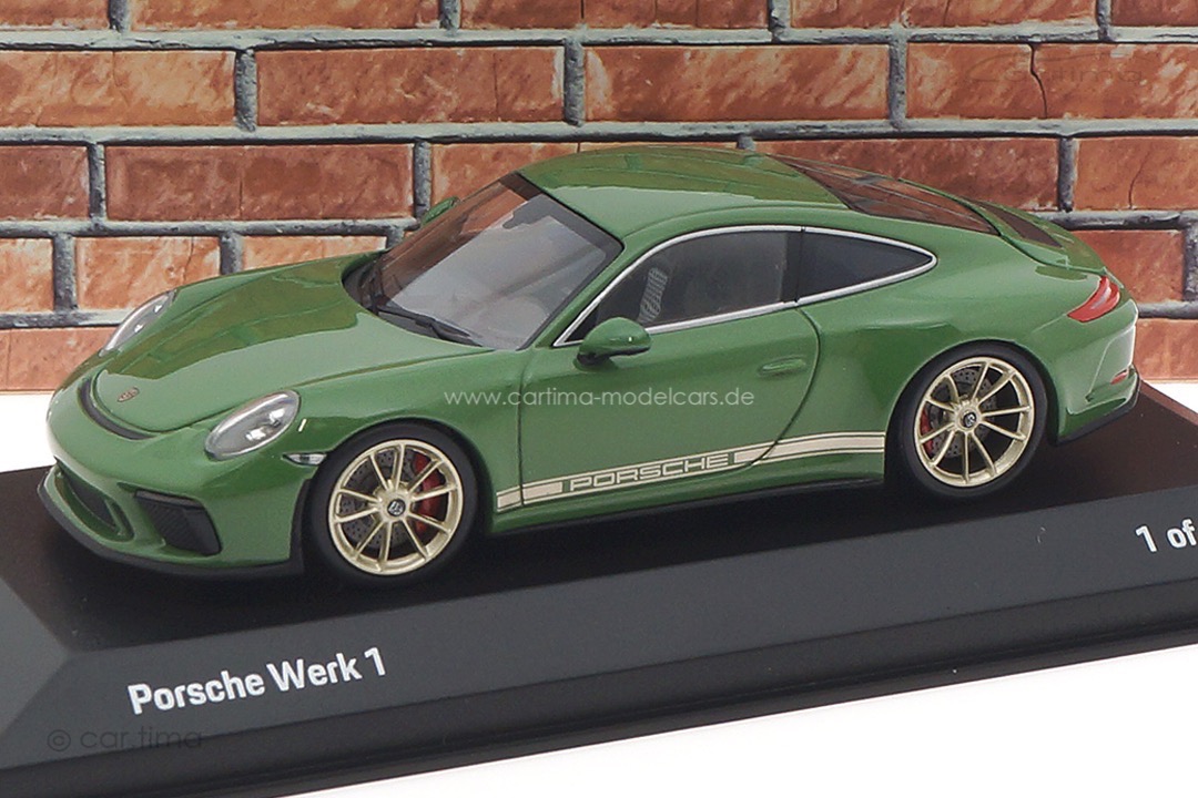 Porsche 911 (991 II) GT3 Touring Auratiumgrün Werk 1 Minichamps 1:43 WAX020200W1