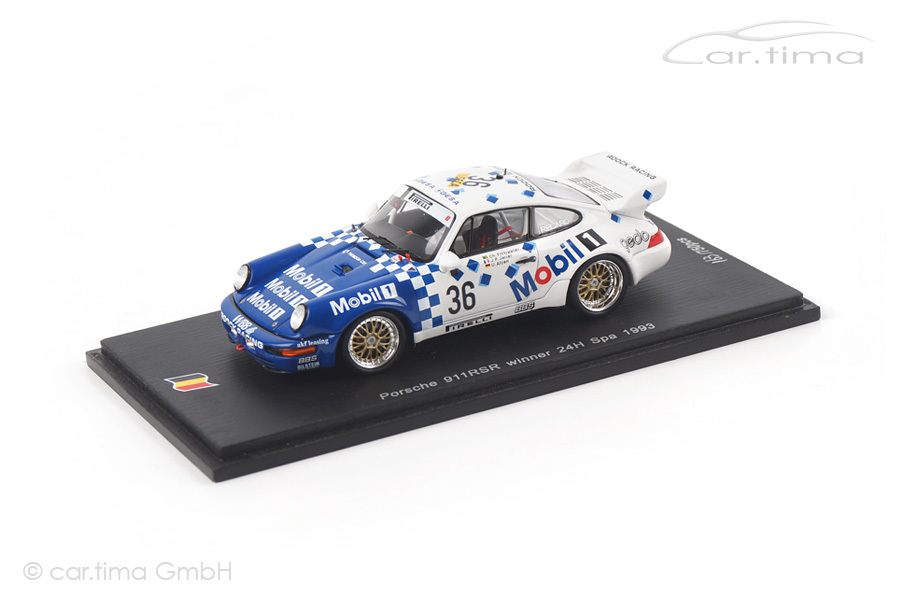 Porsche 911 (964) Carrera RSR Winner 24h Spa 1993 Alzen/Fittipaldi/Jarier Spark 1:43 SB008