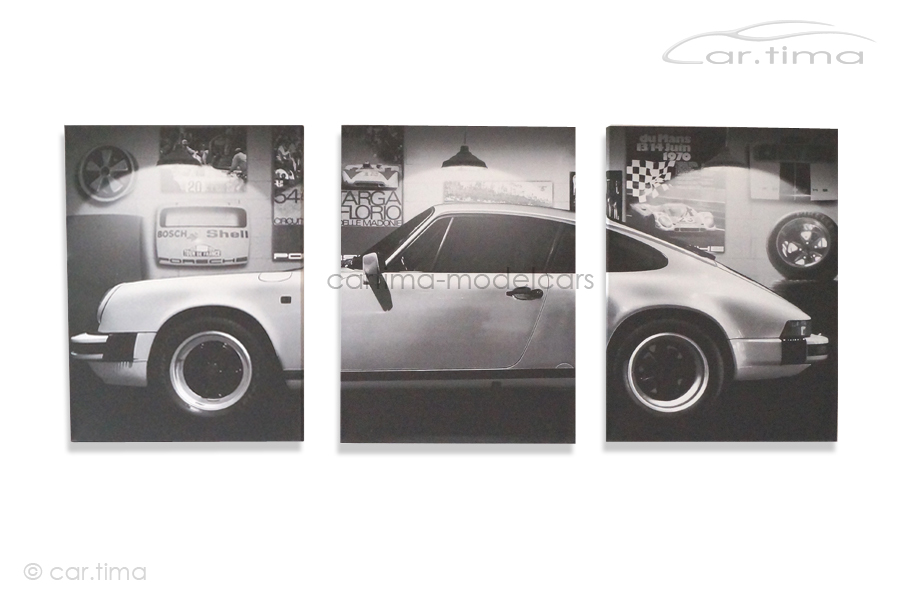 Kunstdruck auf Leinwand/Keilrahmen Porsche 911 Carrera Grandprixweiß 136,5x60 cm