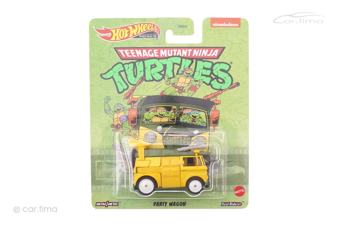Turtles Party Wagon Retro Entertainment Premium Real Riders Hot Wheels 1:64 DMC55-GJR50