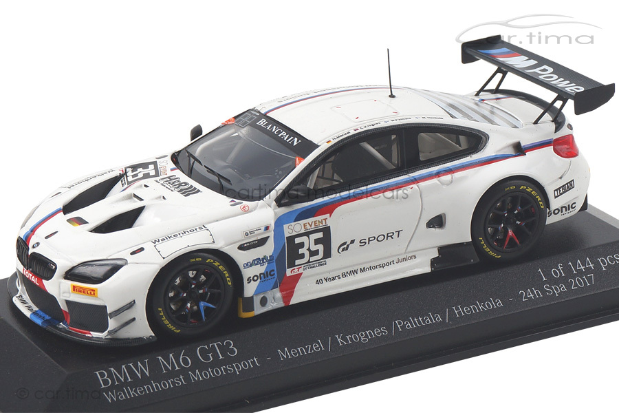 BMW M6 GT3 24h Spa 2017 Palttala/Menzel Minichamps 1:43 437172635 BMW M6 GT3 24h Spa 2017 Palttala/Menzel Minichamps 1:43 437172635