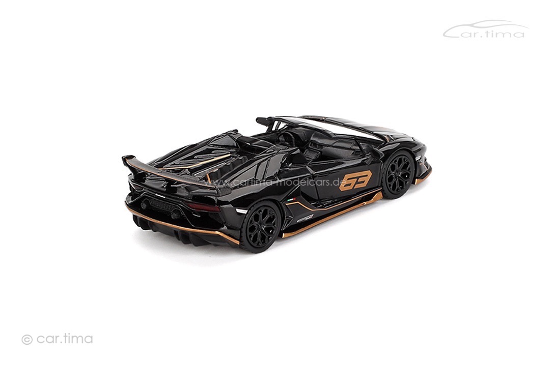 Lamborghini Aventador SVJ 63 Roadster Nero Aldebaran MINI GT 1:64 MGT00803-L