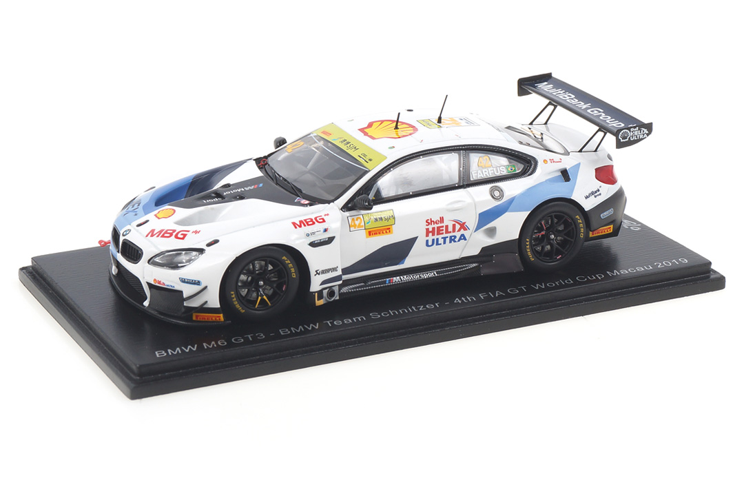 BMW M6 GT3 Macau 2019 Augusto Farfus Spark 1:43 SA212 BMW M6 GT3 Macau 2019 Augusto Farfus Spark 1:43 SA212