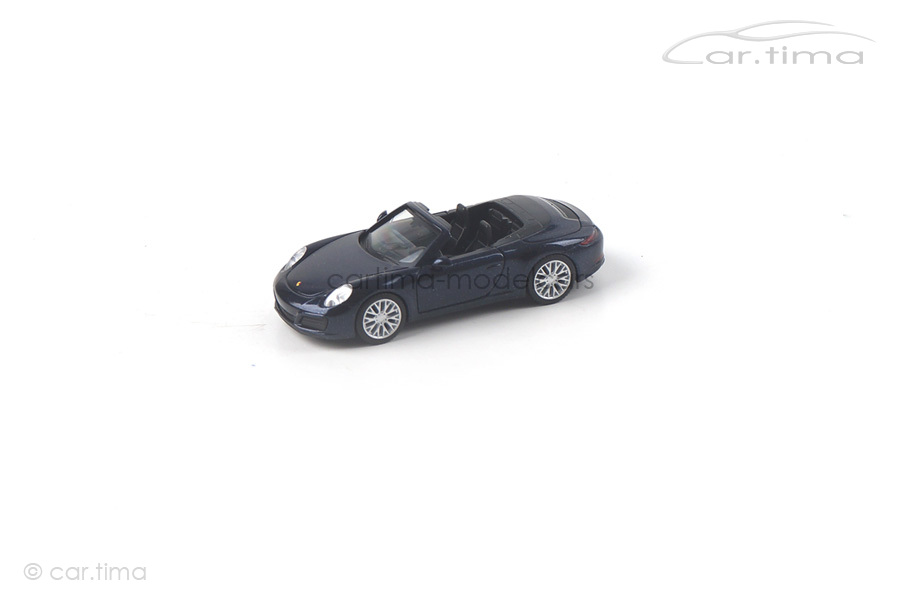 Porsche 911 (991) Carrera 4S Cabriolet blau Herpa 1:87 038898