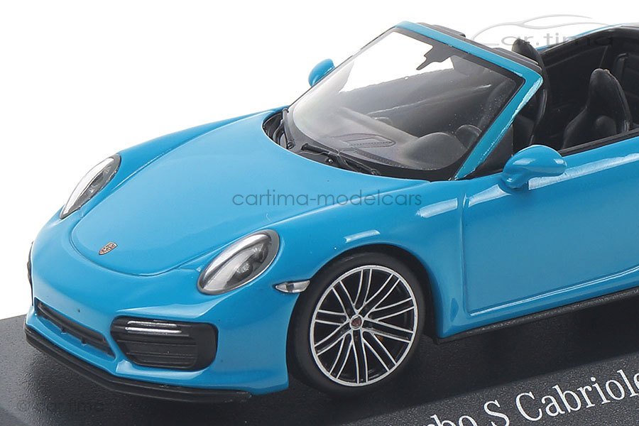 Porsche 911 (991 II) Turbo S Cabriolet Miami blau Minichamps 1:43 410067182