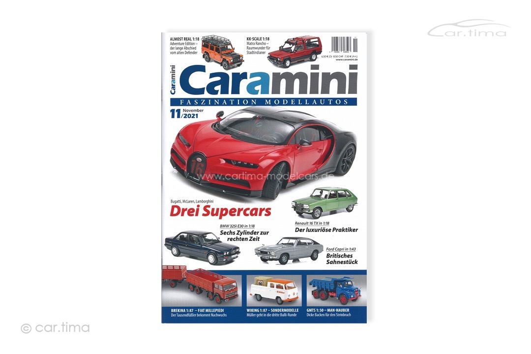 Zeitschrift / Magazine caramini Faszination Modellautos 11/2021 Expromo Verlag